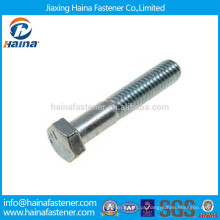 Feito em China galvanizado Grade 8 parafusos sextavados Hex